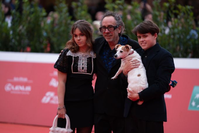 Tim Burton And His Kids At The Rome Film Fest