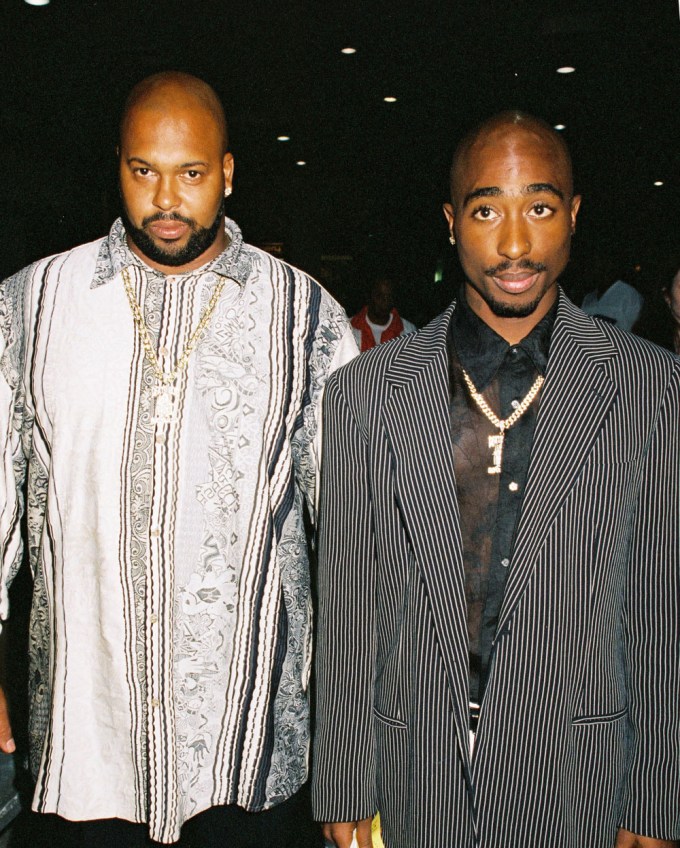 Suge Knight and Tupac Shakur at the Sunset Park’ Premiere
