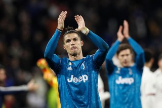 Cristiano Ronaldo of Juventus FC reacts after the UEFA Champions League round of 16 first leg soccer match between Olympique Lyon and Juventus FC in Lyon, France, 26 February 2020.
Olympique Lyon vs Juventus FC, France - 26 Feb 2020