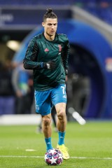 Cristiano Ronaldo of Juventus FC warms up ahead of the UEFA Champions League round of 16 first leg soccer match between Olympique Lyon and Juventus FC in Lyon, France, 26 February 2020.
Olympique Lyon vs Juventus FC, France - 26 Feb 2020