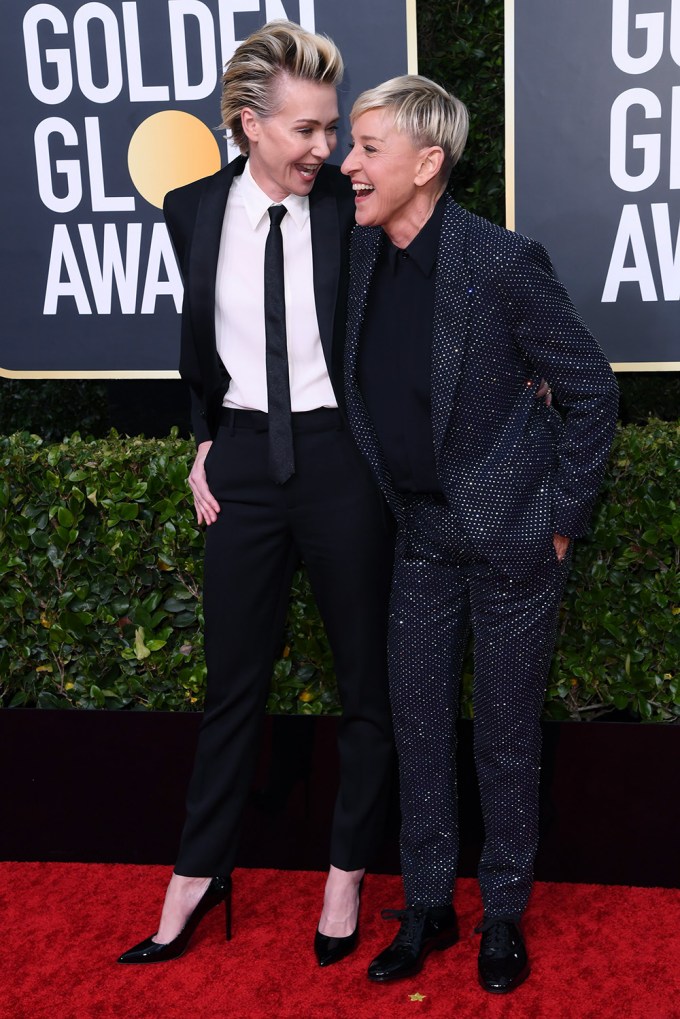 Portia de Rossi & Ellen DeGeneres At The 77th Annual Golden Globe Awards