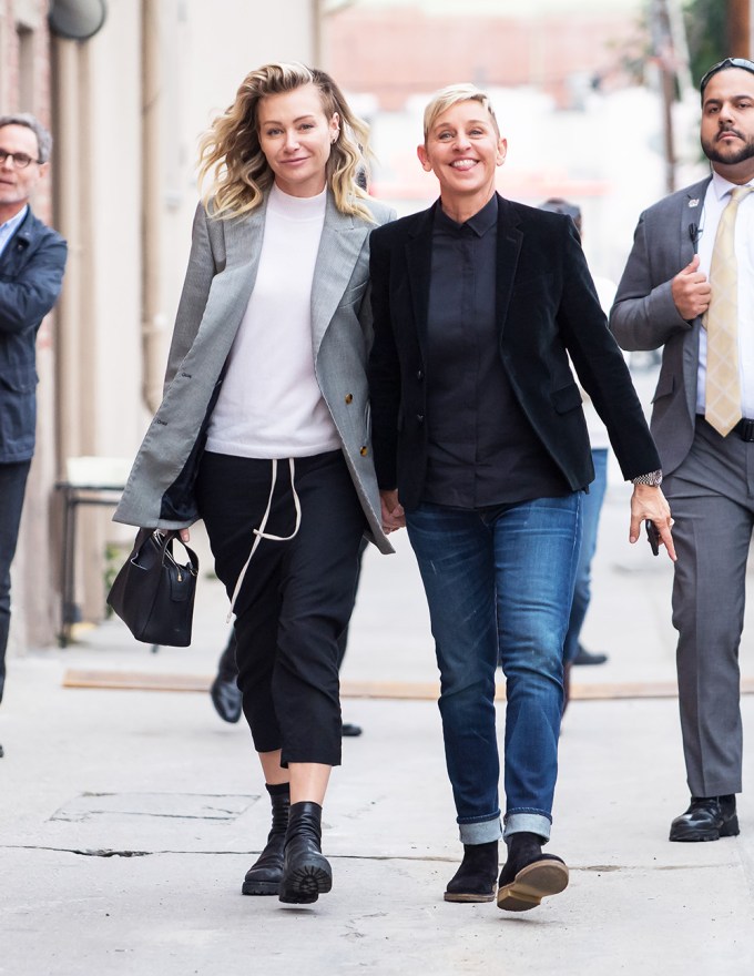 Portia de Rossi & Ellen DeGeneres On Their Way To ‘Jimmy Kimmel Live!’