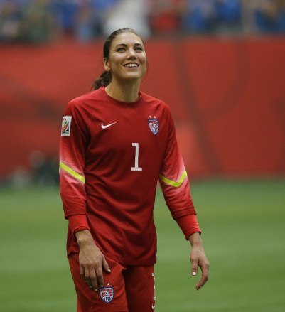 Hope Solo United States goalkeeper Hope Solo looks toward the crowd after the U.S. beat Japan 5-2 in the FIFA Women's World Cup soccer championship in Vancouver, British Columbia, Canada
WWCup Japan US Soccer, Vancouver, Canada