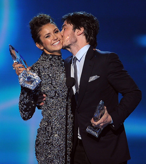 Nina Dobrev And Ian Somerhalder Pda Former Couple Gets ‘touchy On Set