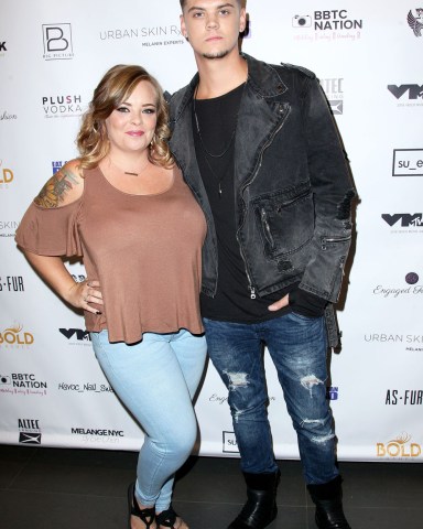 **USE CHILD PIXELATED IMAGES IF YOUR TERRITORY REQUIRES IT** Stars attend the 2018 VMA Gifting Experience presented by Altec Lansing at Domenico Vacca in New York, NY.Pictured: Catelynn Baltierra,Tyler BaltierraRef: SPL5017130 190818 NON-EXCLUSIVEPicture by: Steve Mack / SplashNews.comSplash News and PicturesUSA: +1 310-525-5808London: +44 (0)20 8126 1009Berlin: +49 175 3764 166photodesk@splashnews.comWorld Rights