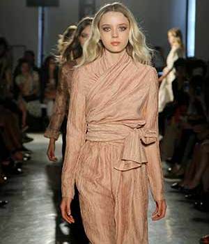 Model on catwalk