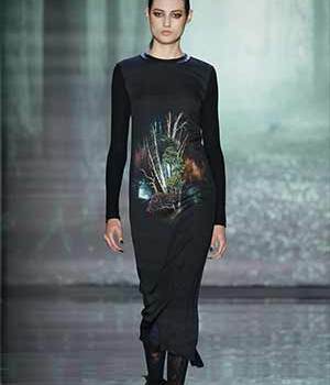 Model on catwalk
