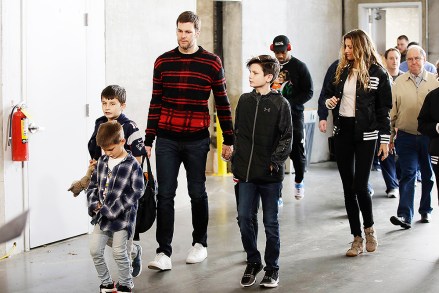 New England Patriots quarterback Tom Brady, his wife Gisele Bundchen, and their family arrive for a NFL football walkthrough, in Atlanta, ahead of Super Bowl 53 against the Los Angeles Rams
Patriots Rams Super Bowl Football, Atlanta, USA - 02 Feb 2019