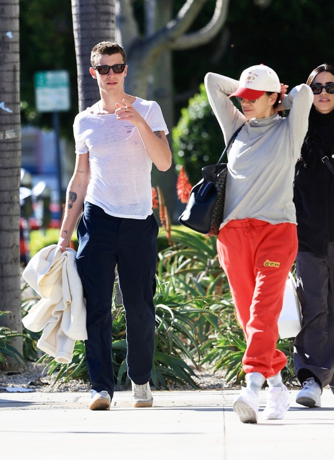 Shawn Mendes & Jocelyne Miranda Walk In Los Angeles