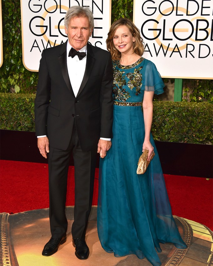 Harrison Ford & Calista Flockhart Attend 73rd Annual Golden Globe Awards