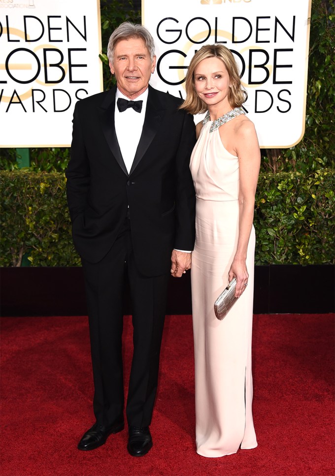 Harrison Ford & Calista Flockhart Attend 72nd Annual Golden Globe Awards