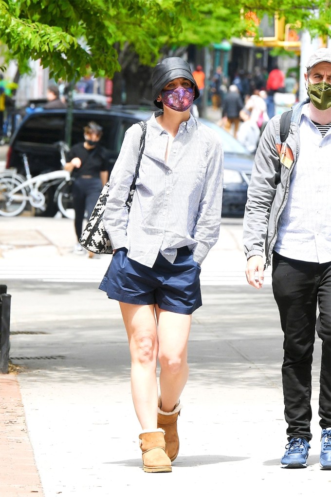 Katie Holmes out in SoHo with a friend