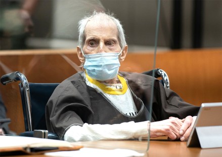 Robert Durst was sentenced on Thursday, Oct. 14, 2021 at the Airport Courthouse, to life without possibility of parole for killing Susan Berman.(Myung J. Chun / Los Angeles Times)
Robert durst trial sentencing, Airport Courthouse, Los Angeles, California, United States - 14 Oct 2021