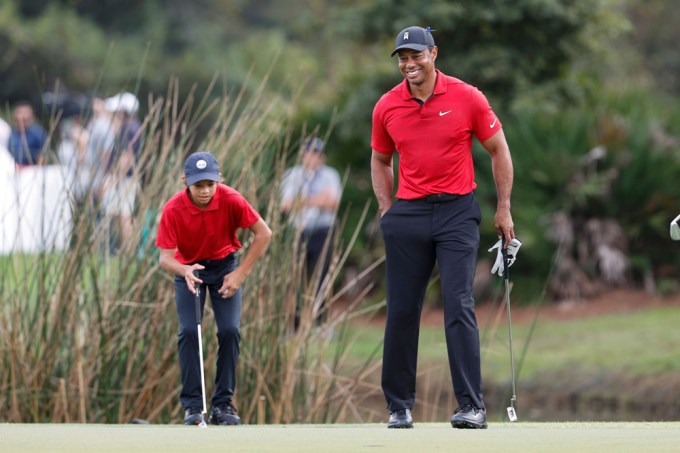 Tiger Woods & Son Charlie Play PNC Tournament Together
