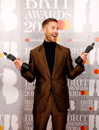 Calvin Harris
39th Brit Awards, Press Room, The O2 Arena, London, UK - 20 Feb 2019
