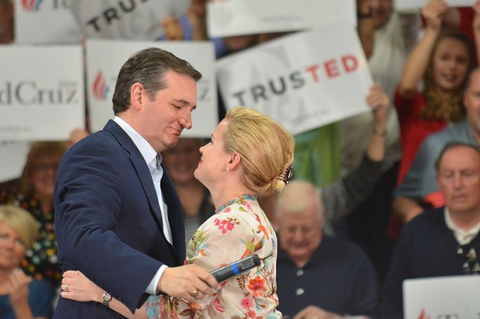 Heidi Cruz embraces husband Ted