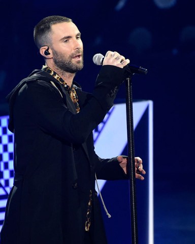 Singer Adam Levine performs with Maroon 5 during the 2018 iHeartRadio Music Awards at The Forum, in Inglewood, Calif2018 iHeartRadio Music Awards - Show, Inglewood, USA - 11 Mar 2018