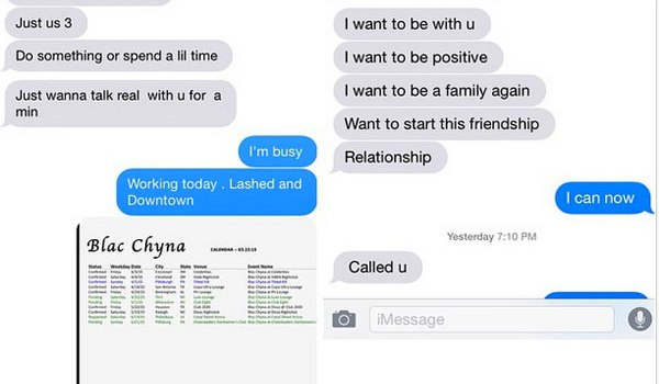 Tyga Blac Chyna Text Messages