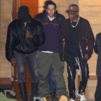Travis Scott and Kanye West exit dinner at Nobu!