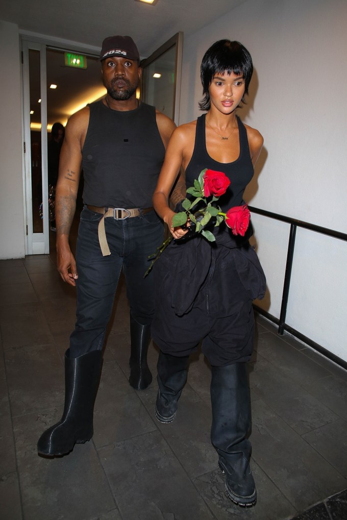 Kanye West enjoys romantic dinner with Juliana Nalu