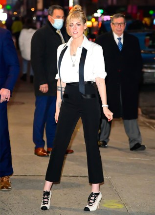 Kristen Stewart
Kristen Stewart arrives at 'The Late Show with Stephen Colbert', New York, USA - 24 Jan 2022