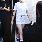 *EXCLUSIVE* Kristen Stewart tends to her errands in tiny white shorts