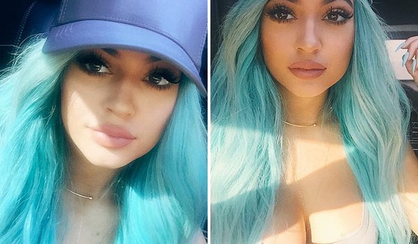 Kylie Jenner Blue Coachella Hair