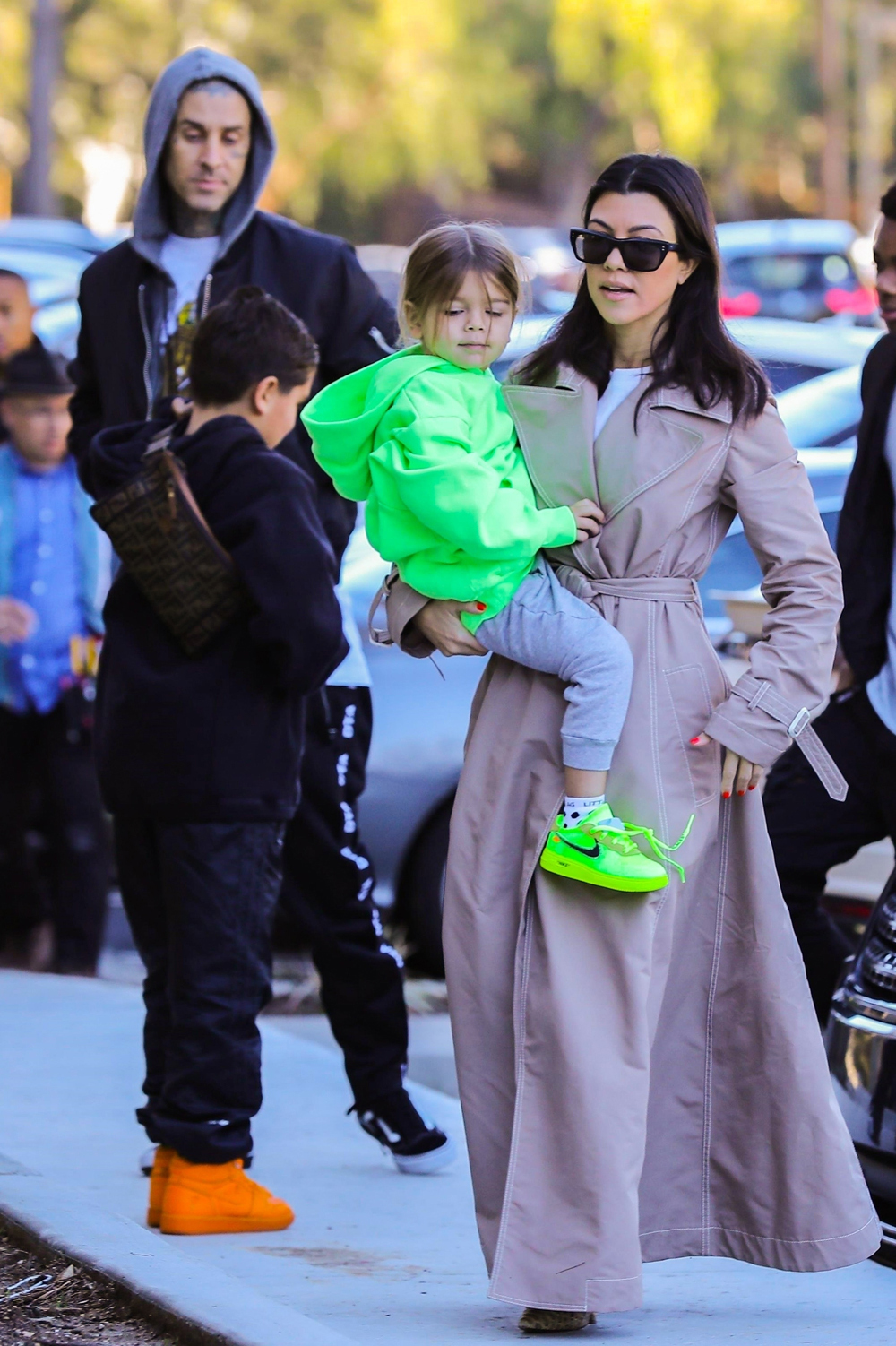 *EXCLUSIVE* Kourtney Kardashian and Travis Barker visit Kanye's warehouse