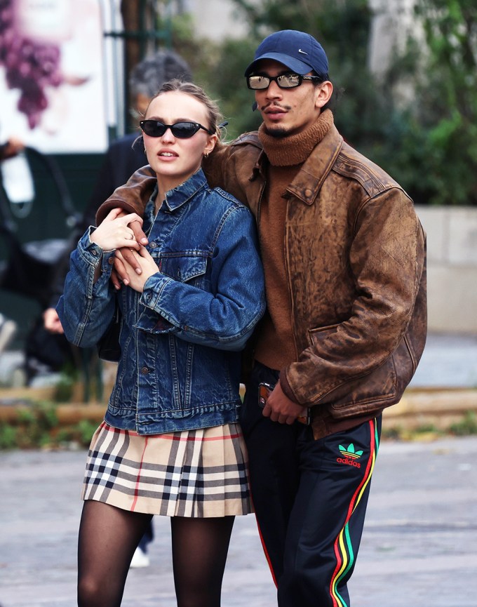 Lily-Rose Depp & Yassine Stein Walk In Paris