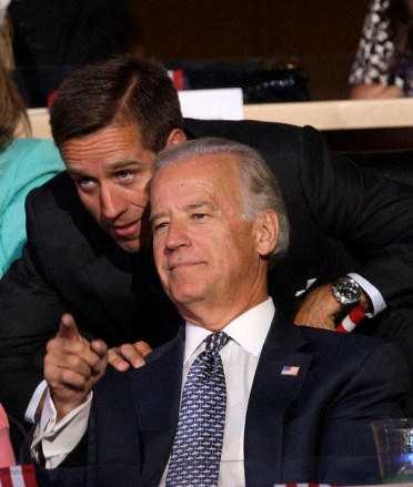 Joe Biden, Beau Biden Then-Democratic vice presidential candidate, Sen. Joe Biden, D-Del., front, is seen with his son Delaware Attorney General Beau Biden at the Democratic National Convention in Denver. Beau Biden announced, that he will not seek election to the Senate seat long held by his father, Vice President Joe Biden, putting another Democratic-held Senate seat in jeopardy and dealing another blow to President Barack Obama's flailing party
Beau Biden Senate, Denver, USA