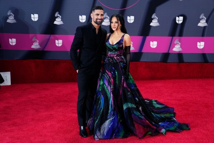 Sebastian Lletget, left, and Becky G arrive at the 23rd annual Latin Grammy Awards at the Mandalay Bay Michelob Ultra Arena, in Las Vegas
2022 Latin Grammy Awards - Arrivals, Las Vegas, United States - 17 Nov 2022