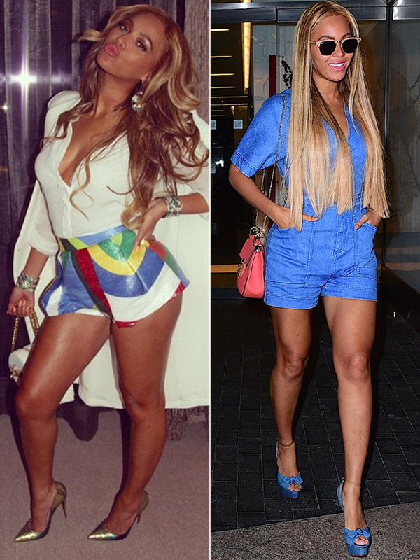 beyonce denim shorts