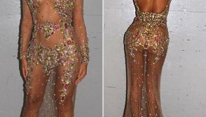 beyonce meg gala dress sheer gown