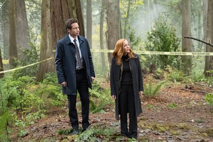 Editorial use only. No book cover usage.Mandatory Credit: Photo by 20th Century Fox/Kobal/Shutterstock (9635485b)David Duchovny, Gillian Anderson"The X-Files" (Season 11) TV Series - 2018