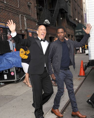 Jerry Seinfeld, Chris Rock 'The Late Show with David Letterman', New York, America - 20 May 2015