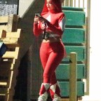 Kylie Jenner red power ranger costume halloween