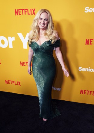 Rebel Wilson poses at the Netflix movie premiere "secondary year,"at the London Hotel in West Hollywood, CA LA Premiere of "Secondary year"West Hollywood, USA - May 10, 2022 wearing Jason Wu, personalized