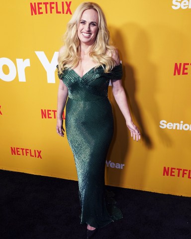 Rebel Wilson poses at the premiere of the Netflix film "Senior Year,", at the London Hotel in West Hollywood, Calif LA Premiere of "Senior Year", West Hollywood, United States - 10 May 2022 Wearing Jason Wu, Custom