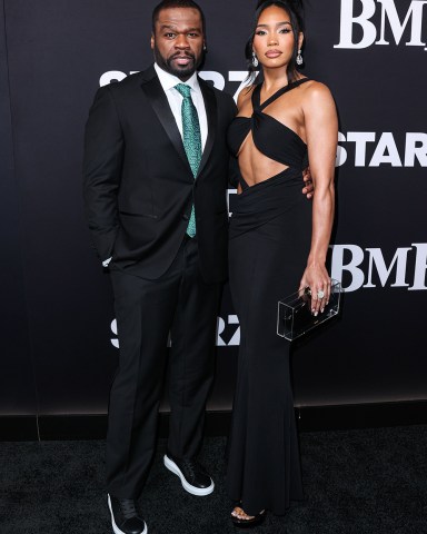 American rapper, actor, and businessman 50 Cent (Curtis James Jackson III) and girlfriend Jamira Haines (Cuban Link) arrive at the Los Angeles Premiere Of STARZ' 'BMF' (Black Mafia Family) Season 2 held at the TCL Chinese Theatre IMAX on January 5, 2023 in Hollywood, Los Angeles, California, United States.
Los Angeles Premiere Of STARZ' 'BMF' Season 2, Tcl Chinese Theatre Imax, Hollywood, Los Angeles, California, United States - 05 Jan 2023
