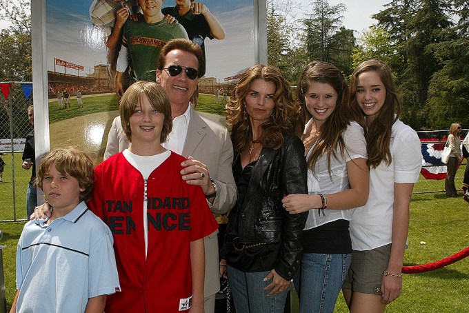 Arnold Schwarzenegger, wife Maria Shriver and their four kids