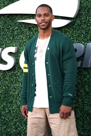 Victor Cruz attends the quarterfinals of the U.S. Open tennis championships on Wednesday, Sept. 4, 2019, in New York. (Photo by Greg Allen/Invision/AP)