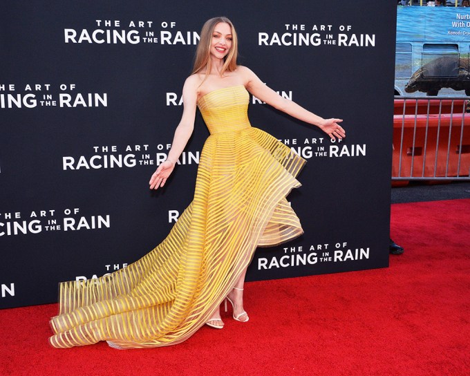 Amanda Seyfried Attends ‘The Art Of Racing In The Rain’ Premiere
