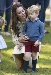 Catherine Duchess of Cambridge and Prince George at a children's party for military families, Government House, Victoria, British Columbia
The Duke and Duchess of Cambridge visit Canada - 29 Sep 2016
Royals attend children's party for military families, Government House, Victoria