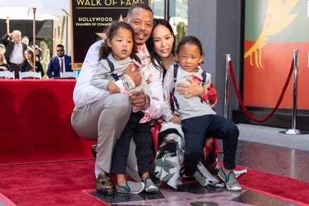 Terrence Howard pose with his partner Miranda Pak and his children as he is honored with a star on the Hollywood Walk of Fame, in Los Angeles, California, USA, 24 September 2019. Howard received the 2674th star on the Hollywood Walk of Fame, dedicated in the category of Television.
Terrence Howard honored with star on Hollywood Walk of Fame, Los Angeles, USA - 24 Sep 2019