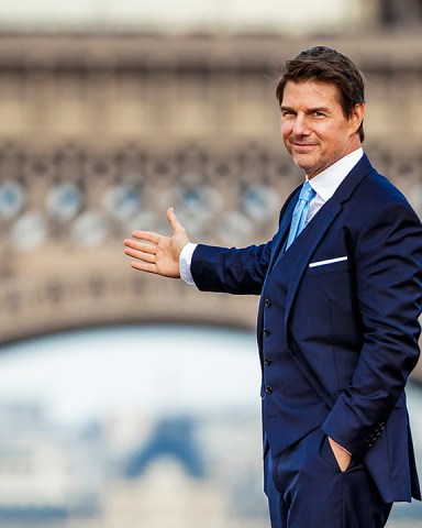 Tom Cruise Mission: Impossible - Fallout global premiere in Paris, France - 12 Jul 2018 US actor Tom Cruise poses in front of the Eiffel tower for the global premiere of 'Mission: Impossible - Fallout' in Paris, France, 12 July 2018. The movie will be released in French theaters on 01 August.