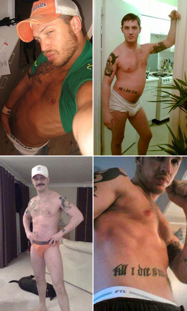 Tom Hardy Old Myspace Pics Surface Online Shirtless Selfies Duck Face Hollywood Life