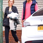 Blake Lively Steps Out For Coffee In Plaid Top, Chanel Shoulder Bag, Frame Jacket And Favourite Sneakers With Ryan Reynolds In New York City