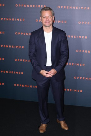 Matt Damon attends Oppenheimer Premiere held at Grand Rex on July 11, 2023 in Paris, France.
Oppenheimer Premiere - Paris JD - 11 Jul 2023