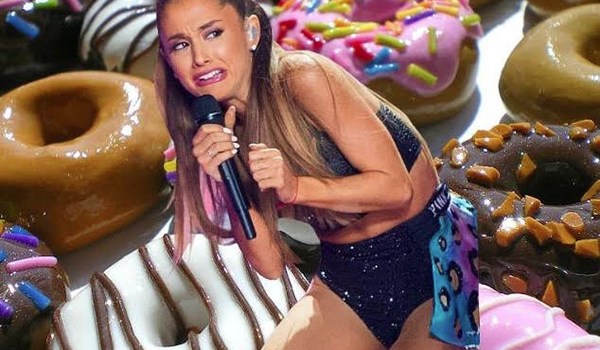Ariana Grande Licks Doughnut