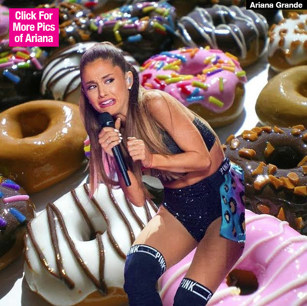 Ariana Grande Licks Doughnut